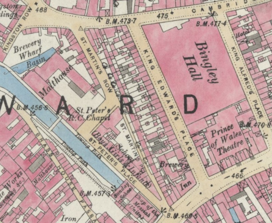 Birmingham - Bingley Hall : Map credit National Library of Scotland